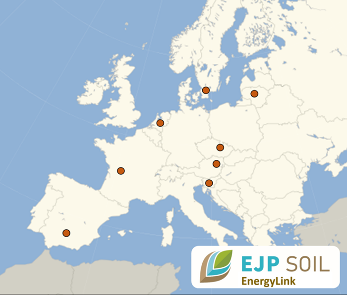 karta över fältförsök i Europa