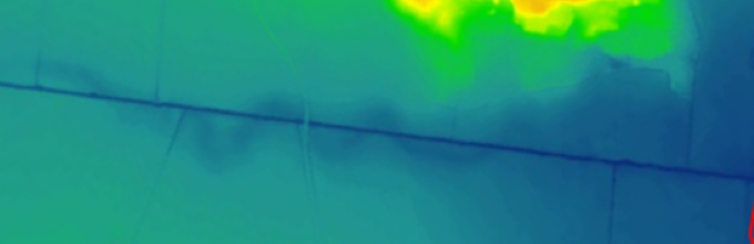 High resolution digital elevation map shows natural river course.