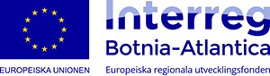 Logotyp för Botnia-Atlantica interregionala projekt. Illustration.