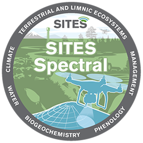 En logotyp för SITES spectral. Illustration.