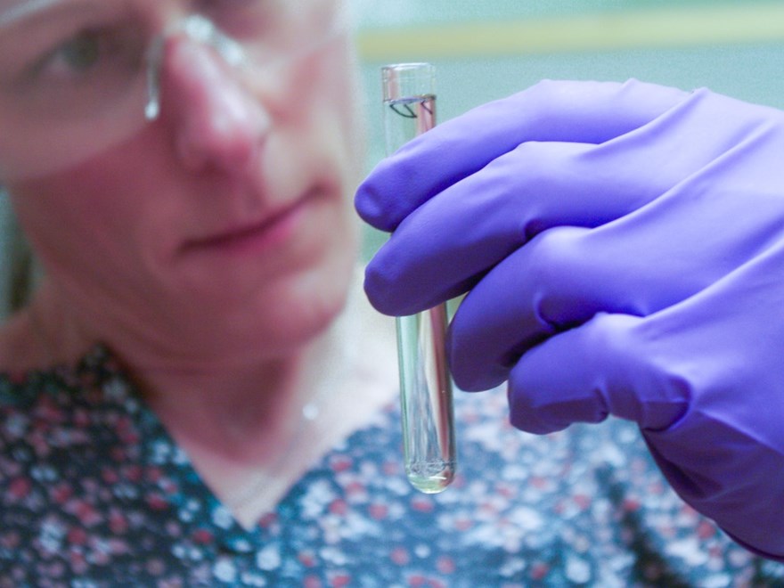 Meredith in Bal lab