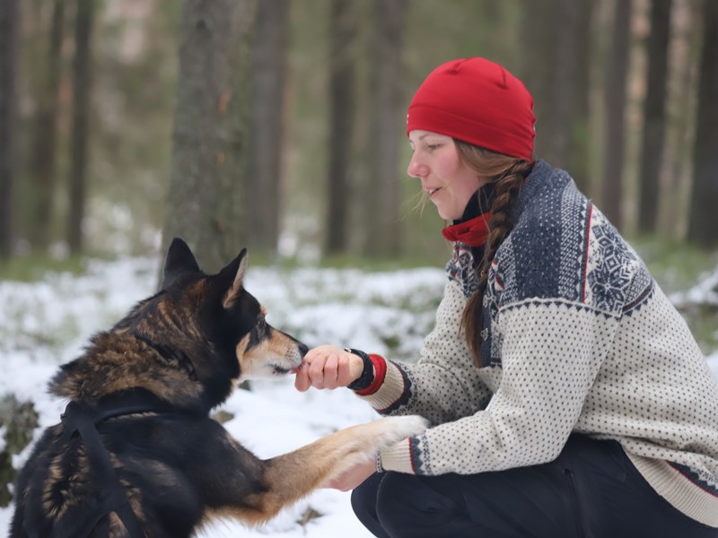 Ulrika Fellman with dog