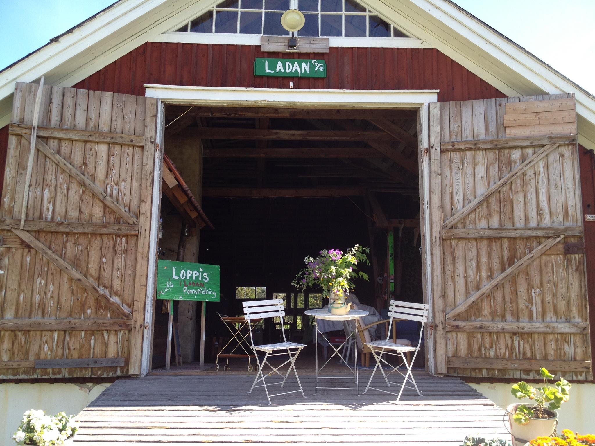 Barn with open doors