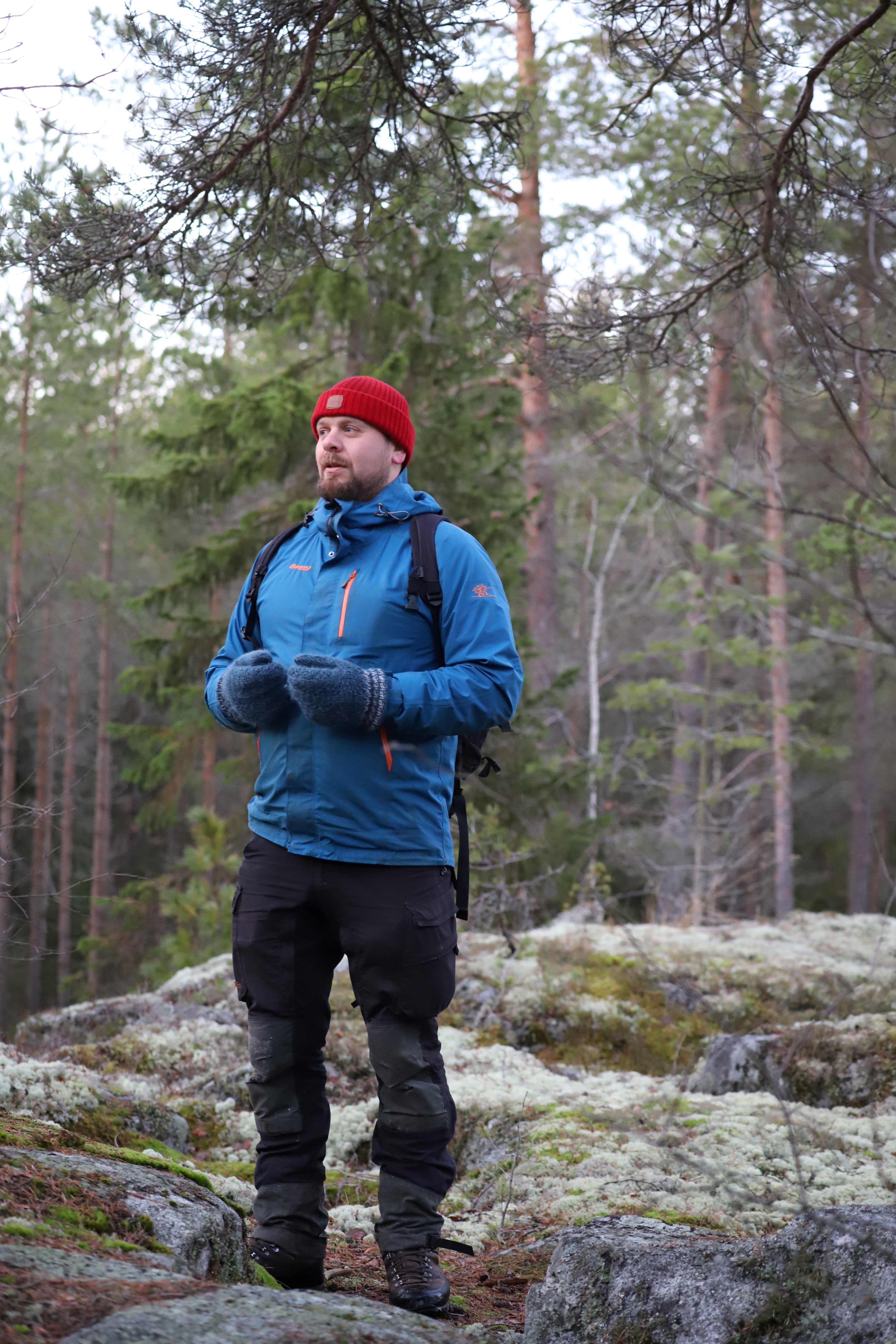 Johan Tonberg in a pine forest