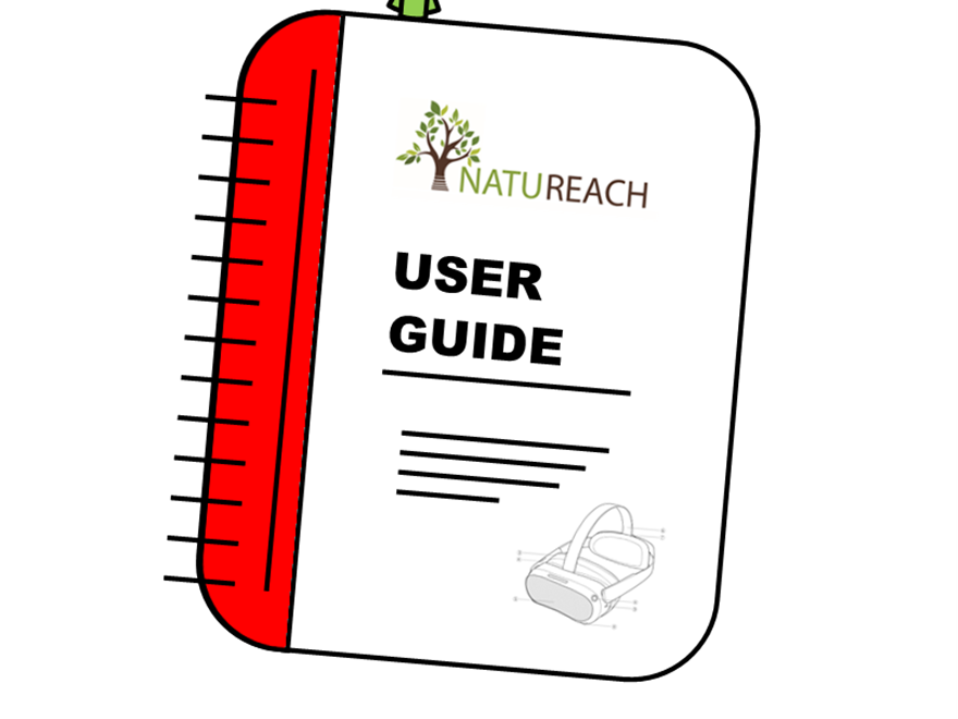 Ritad manual med texten Natureach user guide