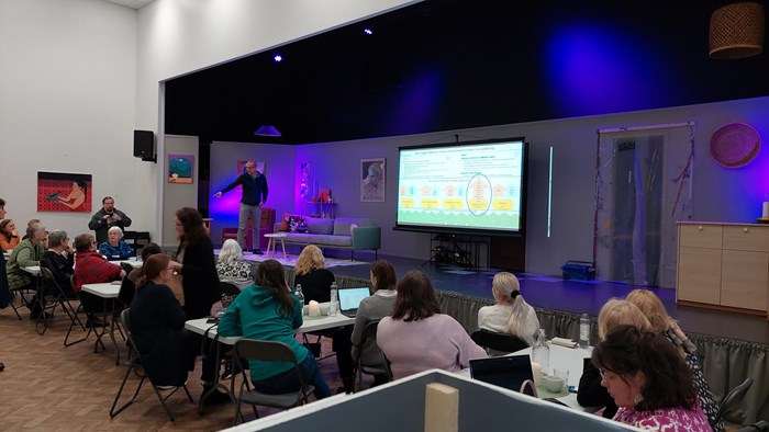 Presentation in front of audience