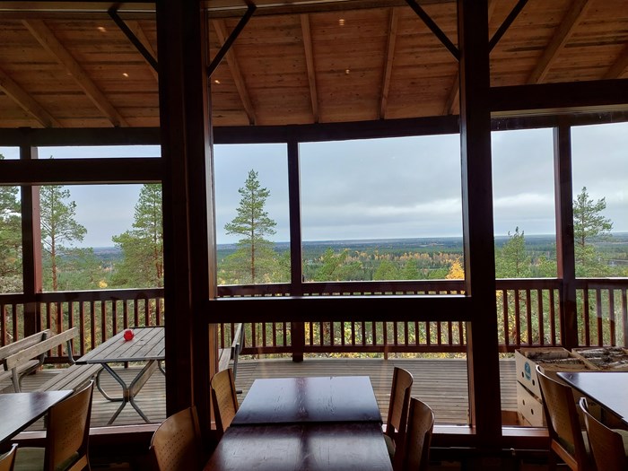 Vy från restaurangen vid Bötombergen