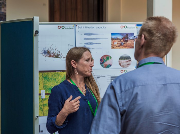 Project members showcased their work and progress through data walls, posters, and pictures in a World Café session.