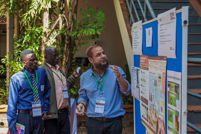 Project members showcased their work and progress through data walls, posters, and pictures in a World Café session.