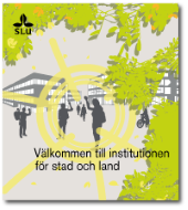 Omslaget till institutionens välkomstfolder till nyanställda. Illustration.