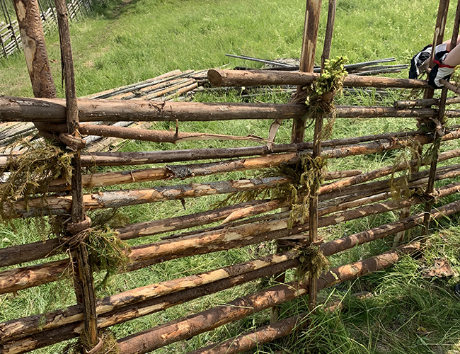 Fence building. Photo.