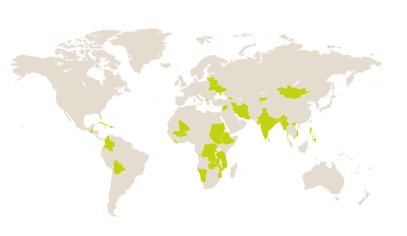 A global map. Illustration.