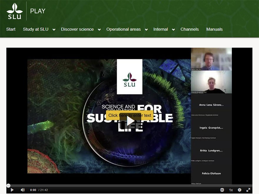 Screenshot of SLU Play