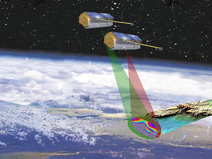 TanDEM-X, satellitradar. Credit EADS Astrium.