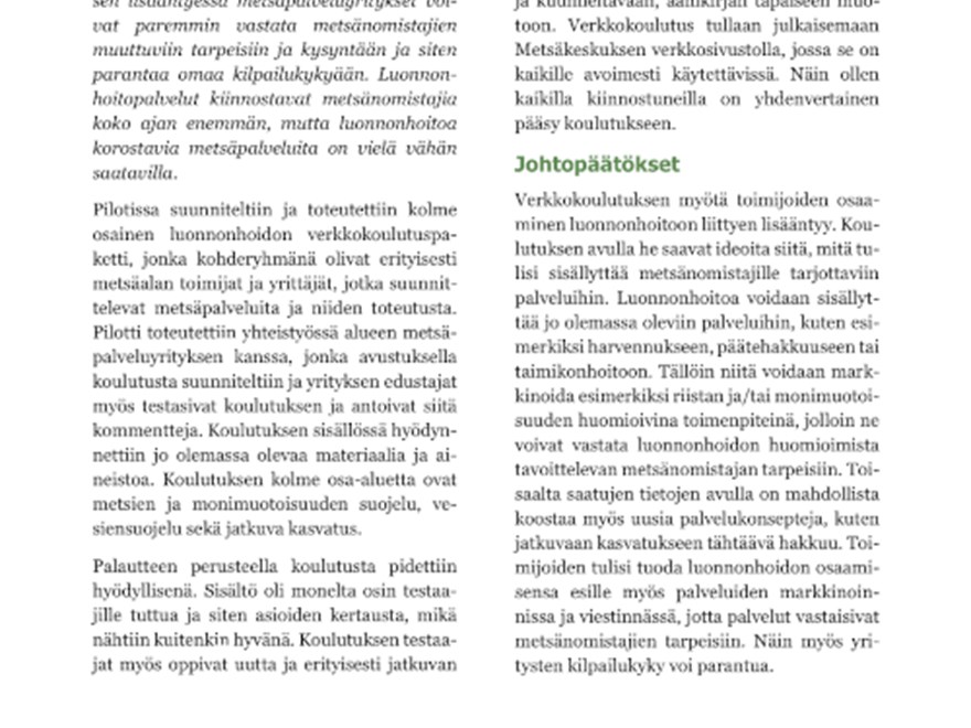 Bild på finsk sammanfattning