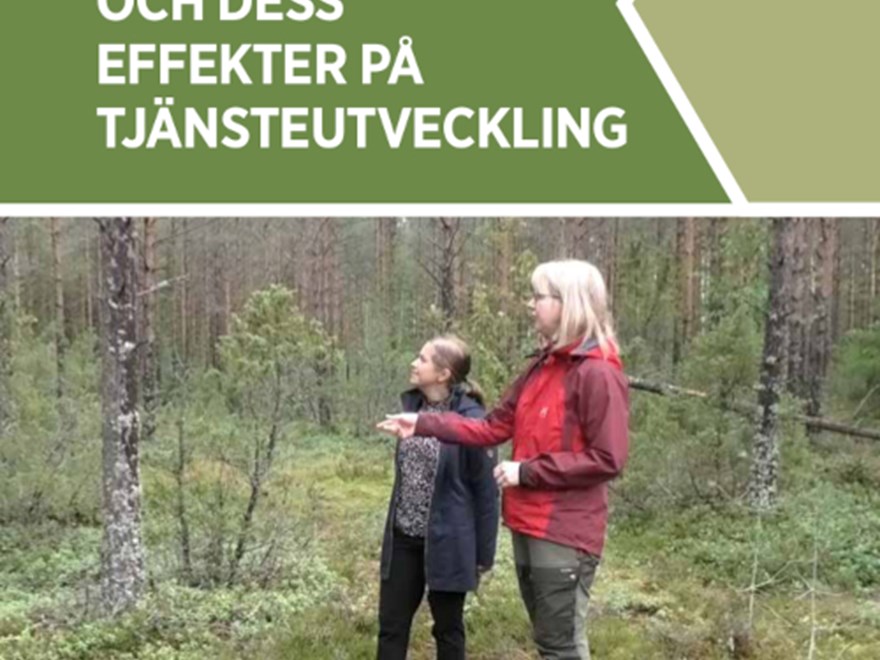 Omslag med en bild på två skogsägare i en skog