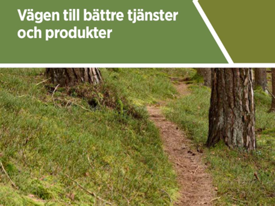 Omslag med en bild på en stig genom en skog