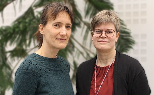 Porträttfoto av Jeannette Eggers (vänster) och Karin Öhman (höger)