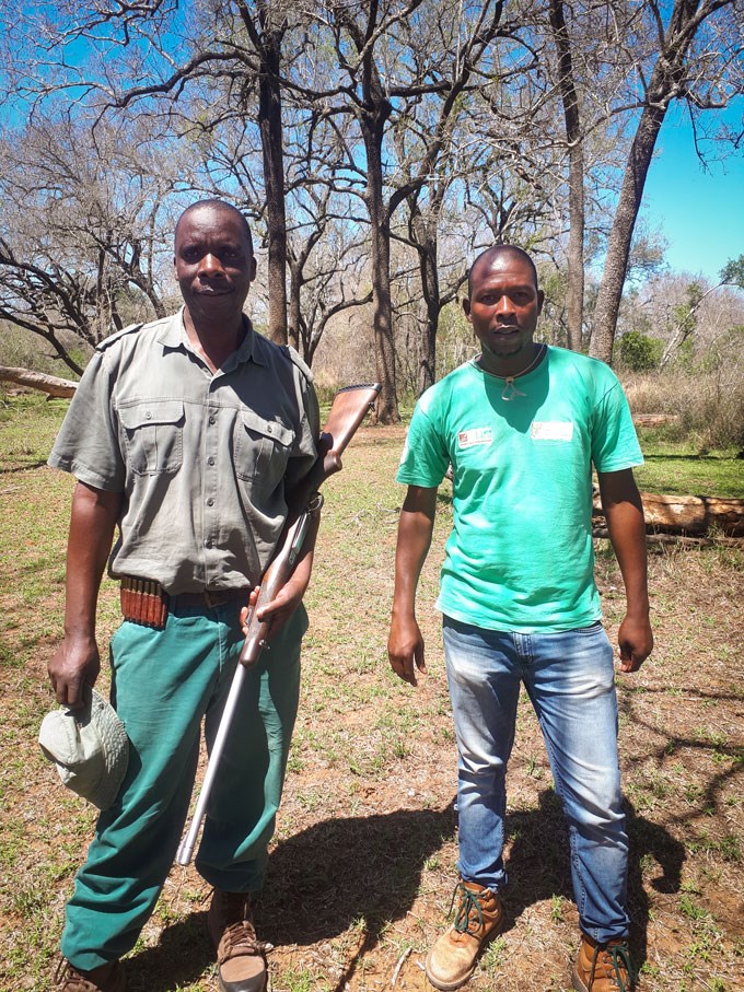  Field work in a South African nature reserve. Photo.