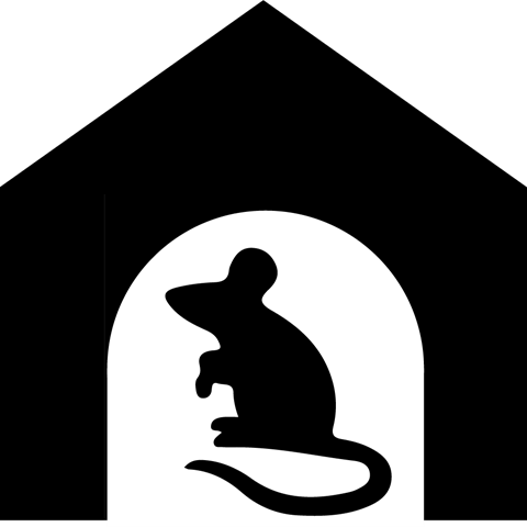 Illustration av mus i ett hus.