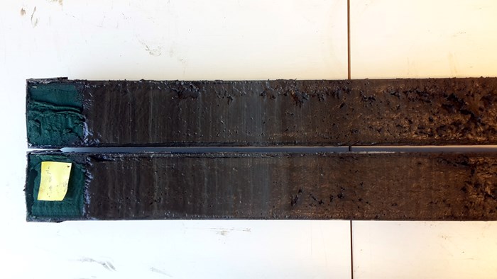 En sedimentpropp. Foto.