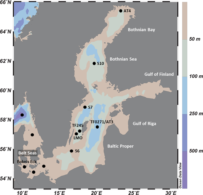 Map of the Baltic Sea.