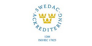 Swedacs ackrediteringsmärke. Illustration.
