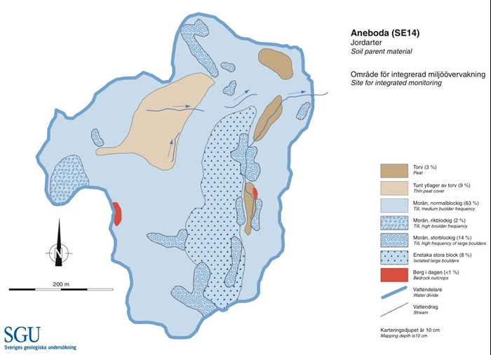 Soil map. Illustration.