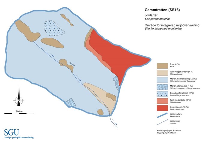 Soil map. Illustration.