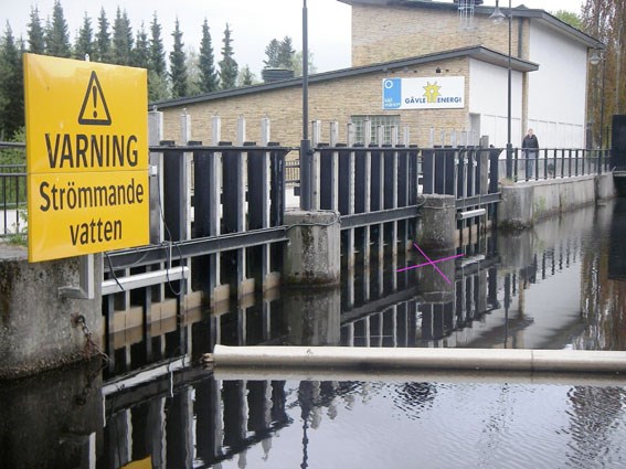 Inlet of water power plant. Photo.