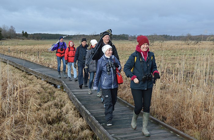People out watching birds.