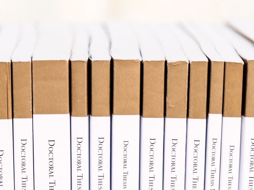 Dissertations on a row, photo
