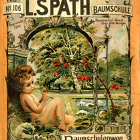Front cover of a old nursery catalouge, photo.