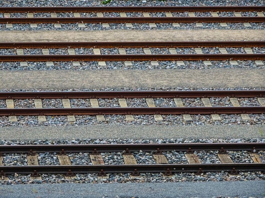 Parallel traintracks. 