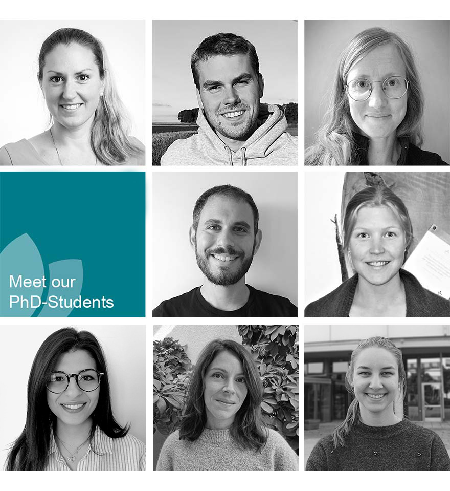 Collage med alla doktorander i SustAinimal Academy. Bild.