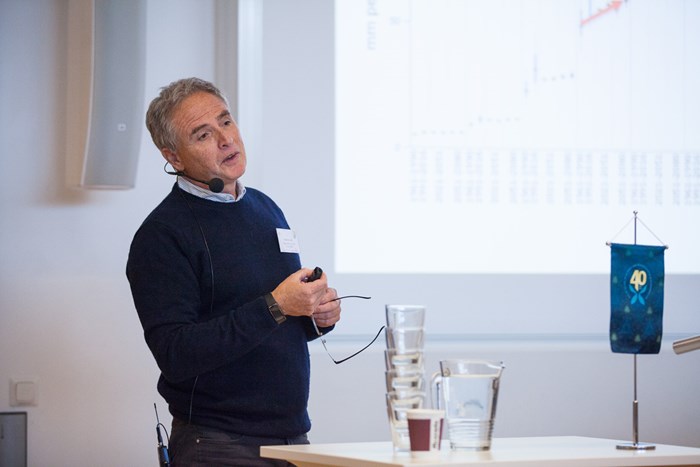 Abraham Joel talade under klimatdagen 2017. Foto.