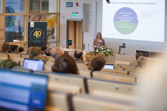 Hillevi Eriksson, Skogsstyrelsen under klimatdagen 2017. Foto: Jenny Svennås-Gillner, SLU