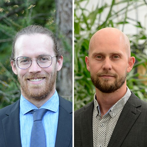 Photo of Derek Lundberg (left) and Simon Stael (right)