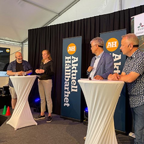 Patrik Oksanen, Helena Hansson, Lars Laestadius och Göran Ericsson deltog i seminarium i Almedalen.