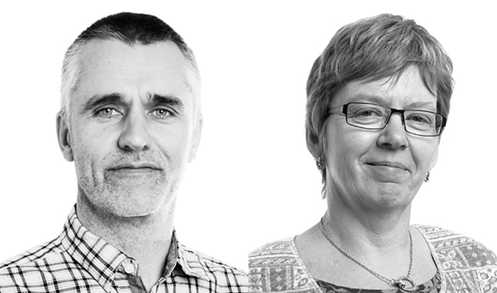 Jens Fölster och Karin Blombäck, koordinator respektive biträdande koordinator för program Övergödning. Foto.