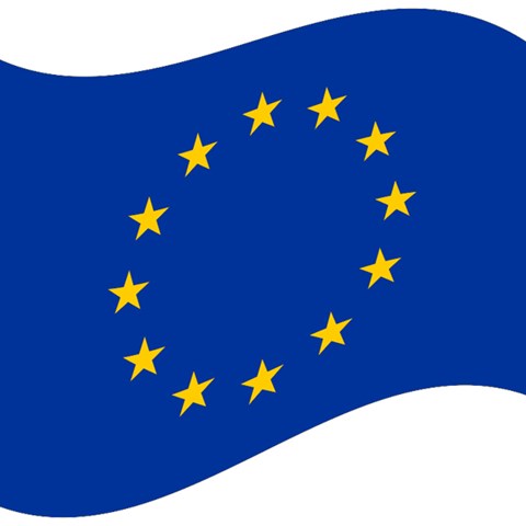 EU-flagga. Illustration.