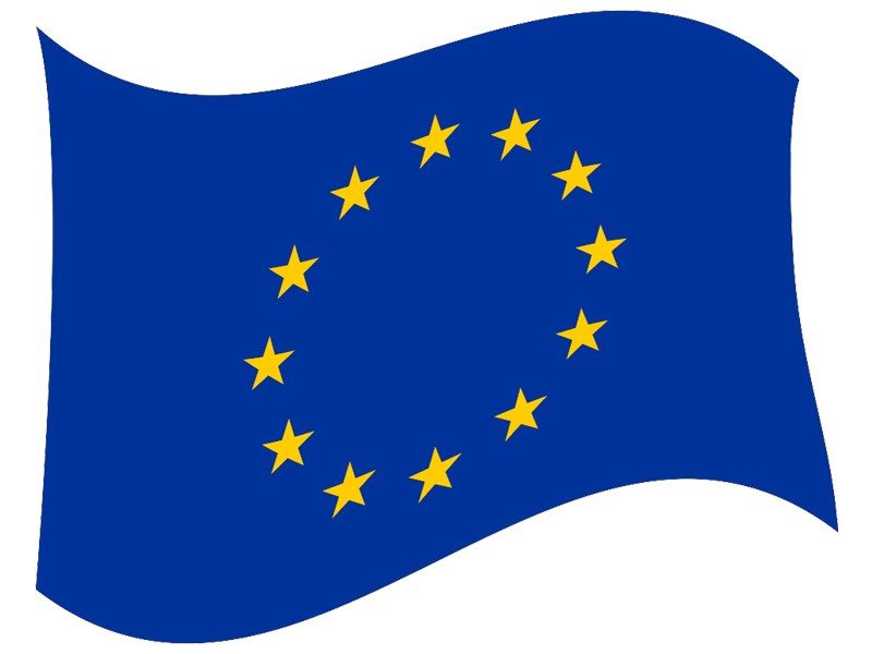 EU-flagga. Illustration.