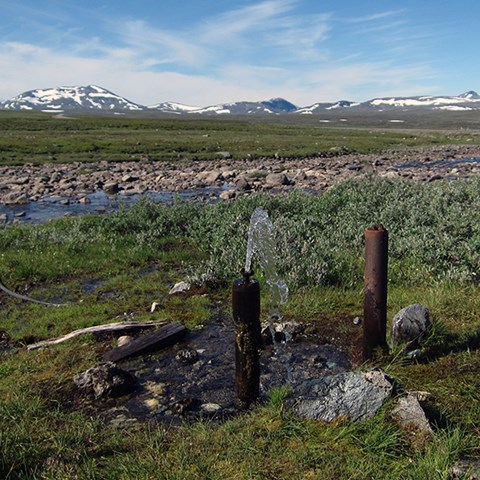 Foto på grundvattenbrunn i Stekenjokk