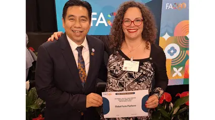 Photo of Jordana Rivero and Thanawat Tiensin.