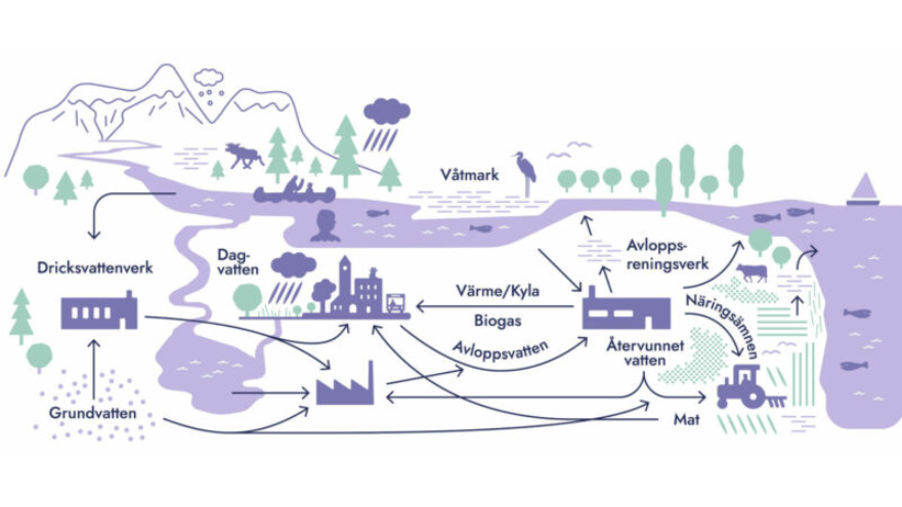 Illustration över ett avrinningsområde