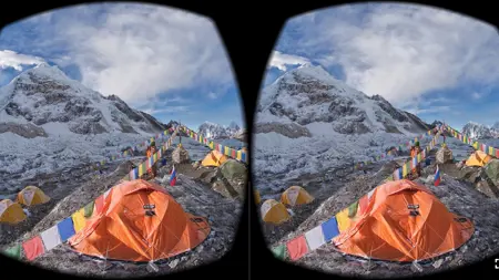 Stereoskopiskt VR-foto från Himalaya för “Cardboard”.