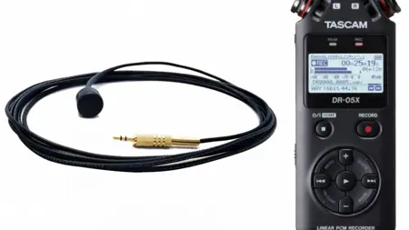 Hydrofon med digital inspelningsenhet.