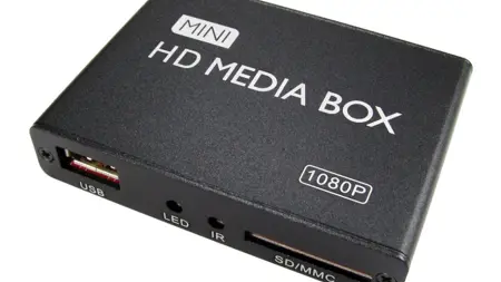 Fristående mediespelarenhet med uppspelning från minneskort. Foto: ScanFX