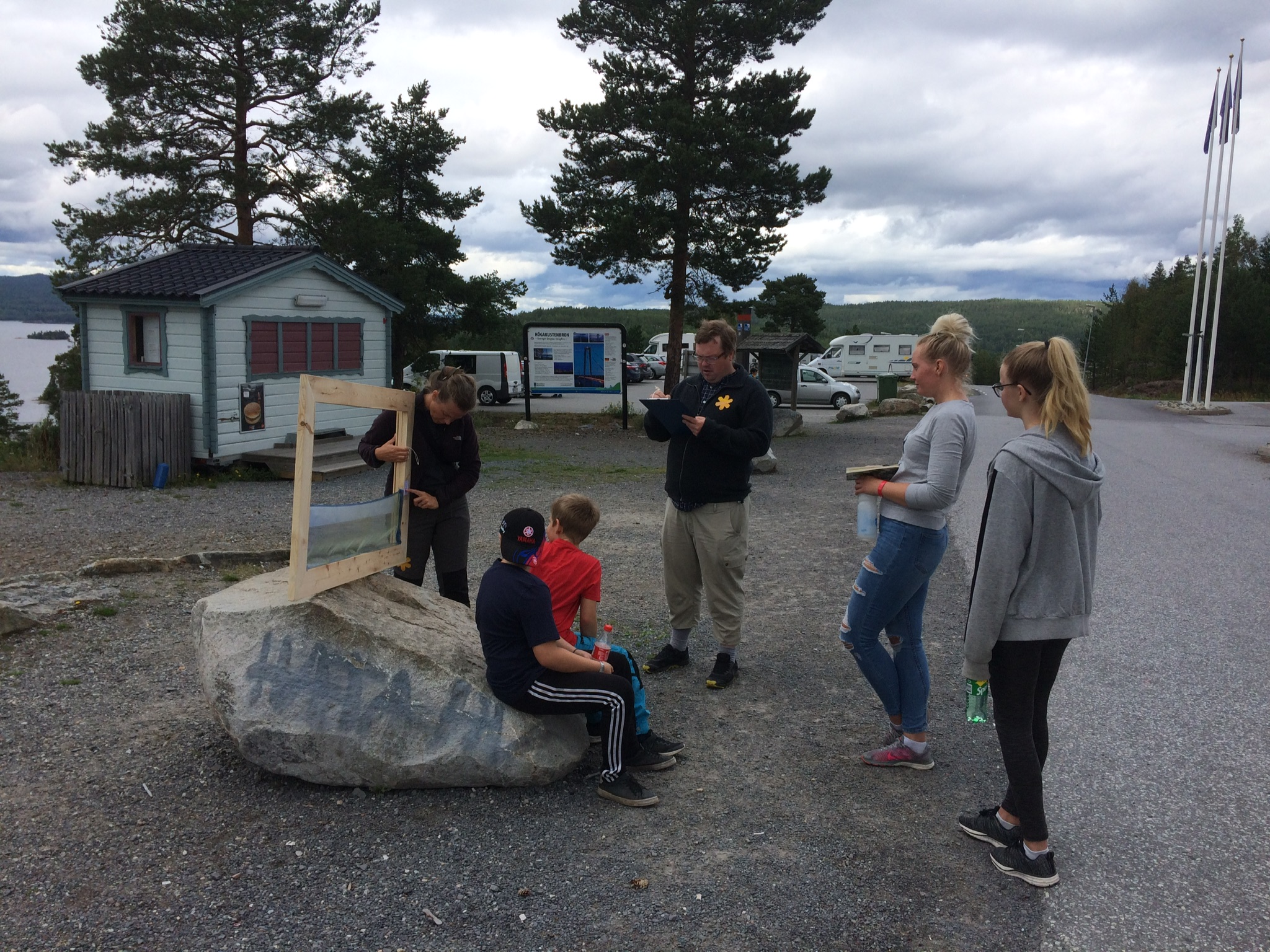 Vid test av naturvägledning på Höga kusten