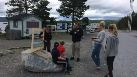 Vid test av naturvägledning på Höga kusten